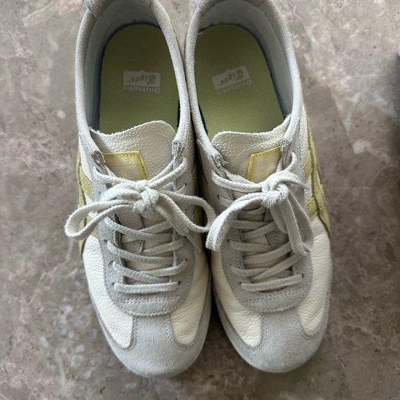 Onitsuka Tiger by Asics Women's Gray, White, and Yellow Sneakers - Picture 1 of 5
